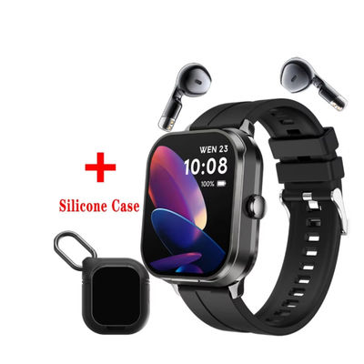 TWS sans fil D8Pro Pression artérielle Horloge intelligente extérieure Amoled Affichage 2 en 1