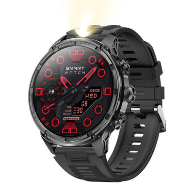 V99 Taux cardiaque Smart Watch extérieure 1,85 pouces Tour écran lampe de poche sportive