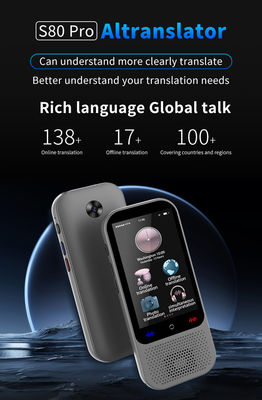 2025 S80PRO Traducteur de langue Appareil 138 Langues Voix Portable Traduction en ligne hors ligne